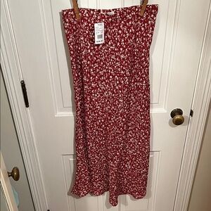 Becool Red Floral Skirt
